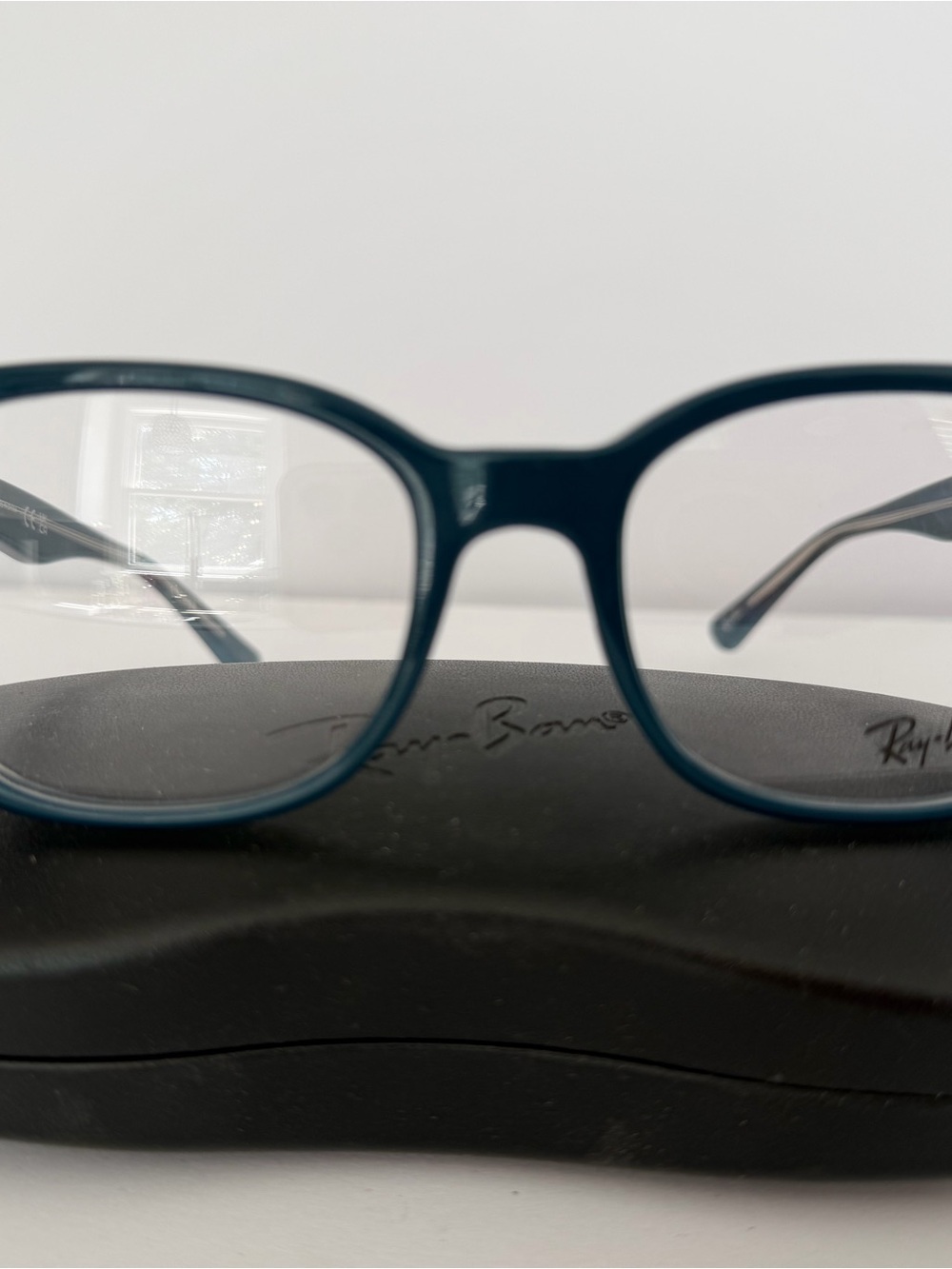 Ray-Ban Teal Blue Rectangular Glasses RB5285 polished turquoise